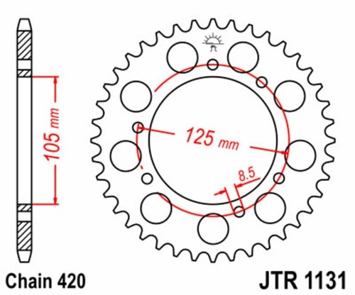 Couronne moto sprockets - couronne, 53