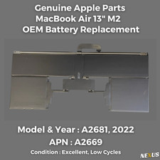 Genuine Apple MacBook Air 13" A2681 2022 Battery OEM Replacement , Low Cycles