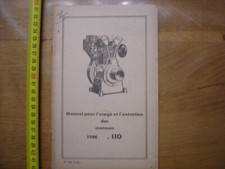 Old BERNARD MOTOR Type 110 Engine Use and Maintenance Manual