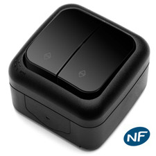 Double va et vient étanche IP54 - Viko by Panasonic - Noir - NF