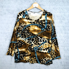 Joe Paris Top haut marron avec motifs femme taille 3 women brown size 3 ladies