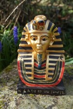 413 FIGURINE BUSTE PHARAON TOUTANKHAMON  EGYPTIEN EGYPTE EGYPT DECO  STATUE 16CM