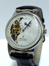 1960's MOLNIJA MOLNIA REGULATEUR (Regulator) SOVIET GENTS WRISTWATCH *SERVICED*