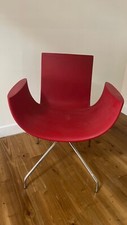 chair armchair SINTESI NOA design Marcello ZILLIANI red metal foot