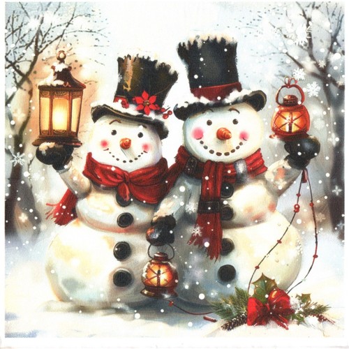 Serviettes papier noel - en,