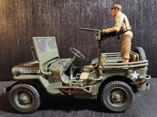 ULTIMATE SOLDIER 21st CENTURY TOYS 1:18 WWII US ARMY JEEP 50 CAL MOUNT + SOLDIER