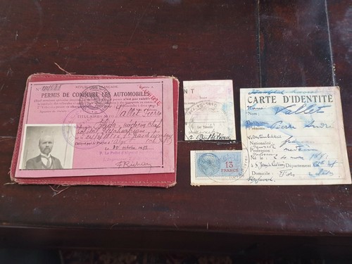 Permis conduire ancien 1938 - permis,