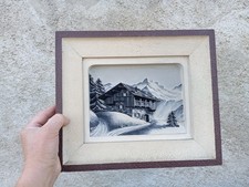 TABLEAU CHALET MONTAGNE BOIS