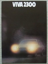 VAUXHALL VIVA 2300 Car Sales Brochure 1972 #V2083/5/72