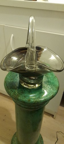 Joli panier verre signé - verre,,