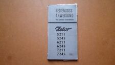 Zetor Tractor 5211,5245,6211,6245,7211,7245 Genuine Instruction Manual 2/84