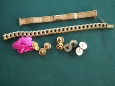 LOT BIJOUX ANCIENS PLAQUE OR