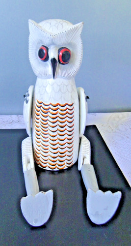 Figurine hibou chouette bois - hibou,