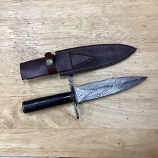 Gorgeous Antique 27 Centimeter Knife with Damascus Blade