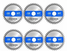 Lot 6 Lames de scie circulaire 125 mm qualité longue durée bois pvc plâtre forte