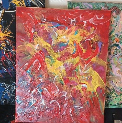 Peinture abstraite acrylique