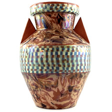 Antique JEAN GERBINO Ceramic Art Deco Vase in VALLAURIS, 1930, Mixed Lands...