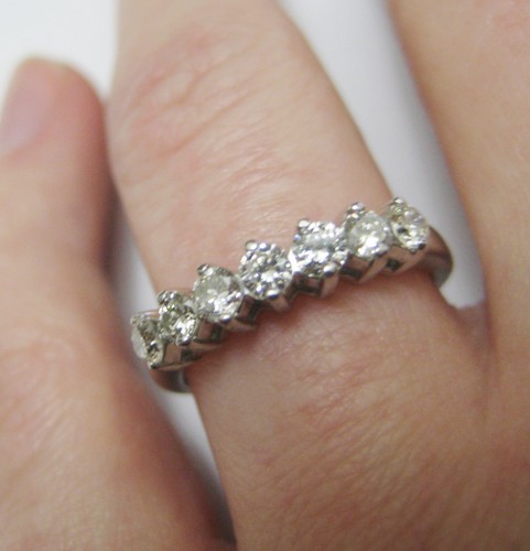 Vintage 14k solid white gold