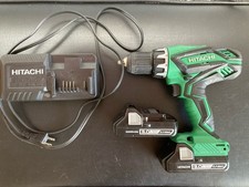 Hitachi 18V Cordless DS18DGL Drill, 2 Hitachi/Metabo 3AH batteries & Charger