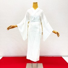 Japanese Kimono 'JYUBAN' Silk/White/Traditional/History/Length:120cm N1090