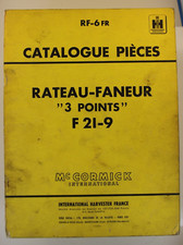 Catalogue pièces IH rateau faneur 3 point F21-9 Mc Cormick International farmall
