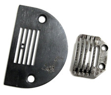 USED #149009 Feed Dog + #143402 B Throat Plate Black Brother Consew Juki Singer