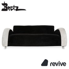 Bretz Slow Rider Tissu Canapé Trois Places Blanc Noir