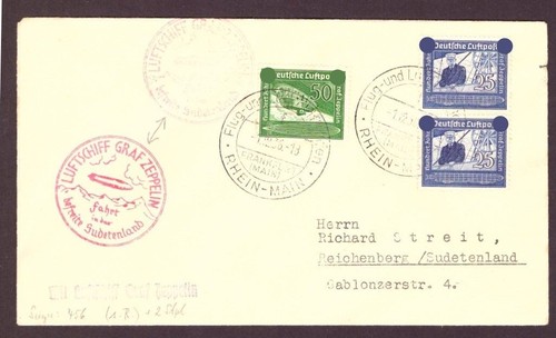 Lettre zeppelin voyage - dr,