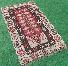 Tapis Turc Kilim 33''x53'' Tissé Main Kirsehir Kilim 85x137cm Vintage Kilim