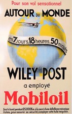 AFFICHE ANCIENNE VOL AUTOUR DU