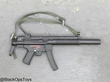 1/6 Scale Toy MP5 Submachine Gun w/Integrated Suppressor & OD Green Sling