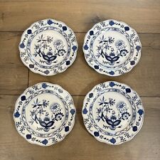 Lot de 4 Assiettes à Dessert  ROYAL BOCH , Motif D'oignons autour de l'assiette