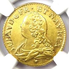 1727/6 France Louis XV Louis d'Or 1L'OR Coin - NGC Uncirculated Details (UNC MS)