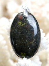 Rubis / schiste 36 carats - pendentif cabochon pierre naturelle - Inde/ AY76