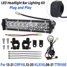 LED Headlight Bar Lighting Kit For HONDA CRF110 CRF230F KLX110 KLX110L TTR110