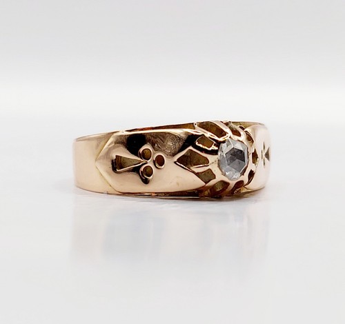 Bague jonc bombé - antique, or