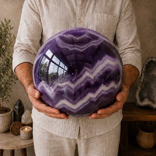 Grande boule violette - , à