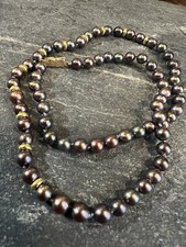 Bijoux Collier Perles Grises &