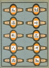 12 BAGUES DE CIGARE - SIGNES