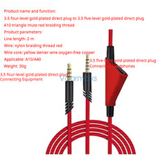 Audio Cable for Logitech Astro A10 A40 A30 Headphone 2m Red