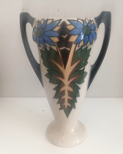 Vase art deco craquelé - vase,