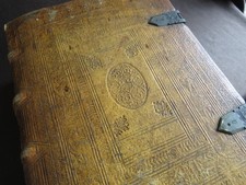 BIBLE CONCORDANCE ~1629~ ANTIQUOS et NOVOS CODICES Pigskin Binding COLOGNE Latin