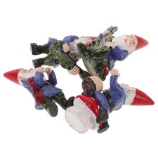  4 Pcs Garden Ornaments Gnome Statues Nain Jardin Gnomes Noël Figurine
