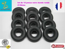 DINKY TOYS SET OF 12 BLACK TIRES notched 21/8 ROUND BAND NEW.
