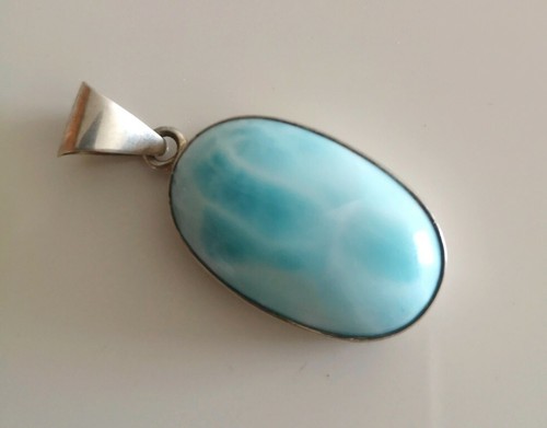 Pendentif larimar argent - pendentif, en