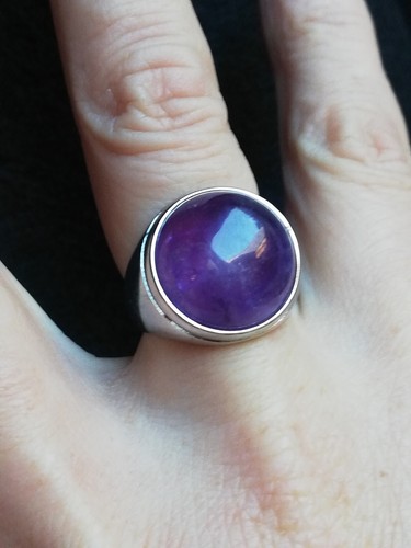 Bague argent améthyste - argent,