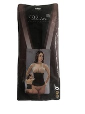 VEDETTE 103,Shapewear Womens,Sport Waist Trainerwith Latex Black Size (42) 2xL