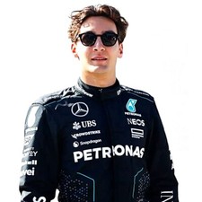 2024 George Russell Mercedes New F1 Race Suit Go Kart Racing Available In Sizes