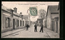 Old postcard Villiers-le-Morhier, Le Bureau de Poste, Grande-Rue 