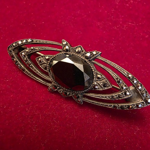 Broche art déco argent - broche,